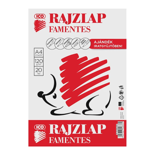 Rajzlap, A/4 20 ív Ico Süni 120g